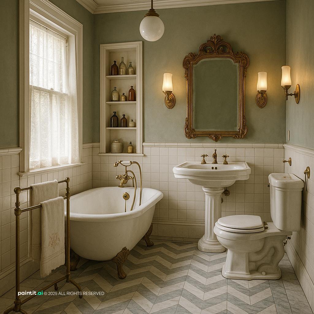 Elegant Vintage Bathroom with Classic Mood