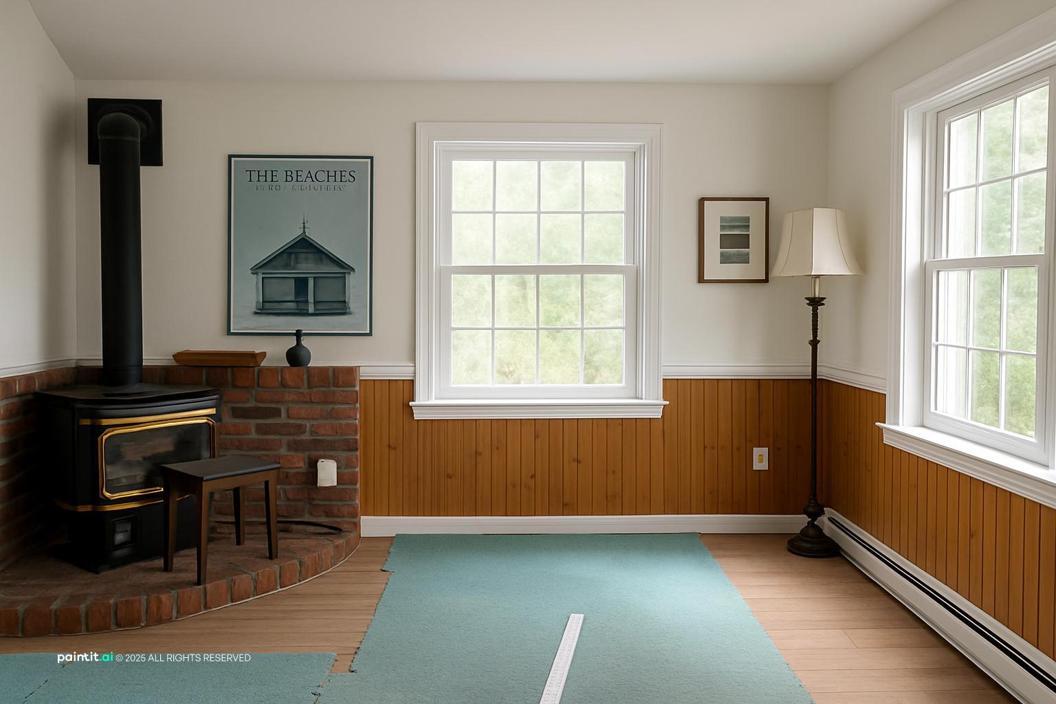 White Shiplap Living Room: Decor Inspiration | Paintit.ai - 19
