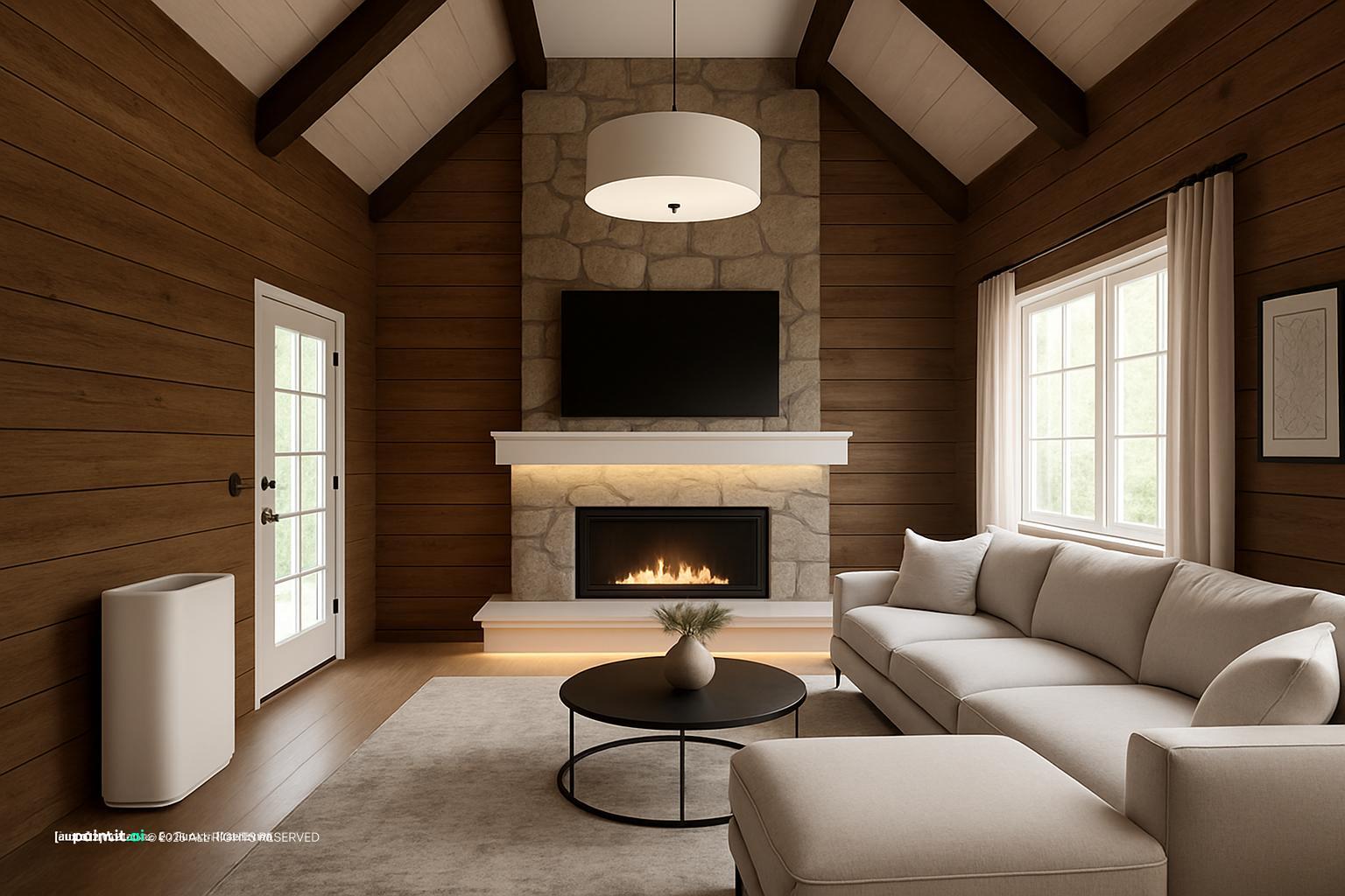 Log Cabin Living Room - Design Ideas | Paintit.ai - 6