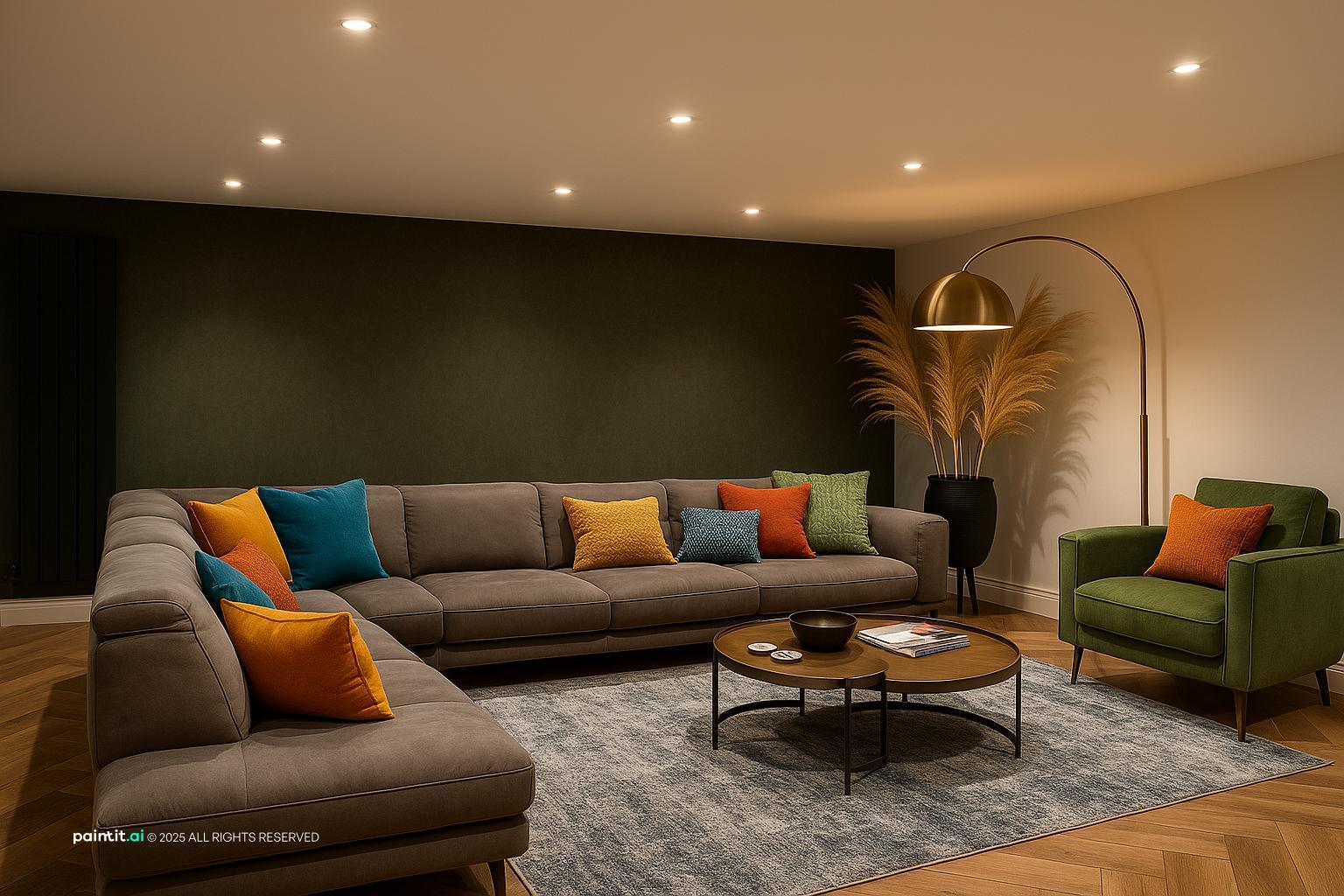 Teal and Mustard Living Room: Decor Inspiration | Paintit.ai - 19