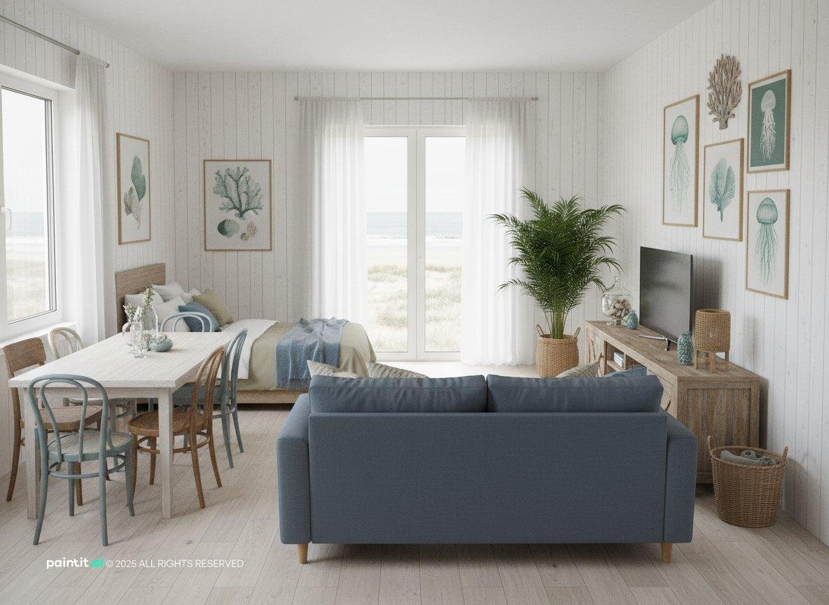 Nautical Theme Living Room: Coastal Decor Inspiration | Paintit.ai - 29