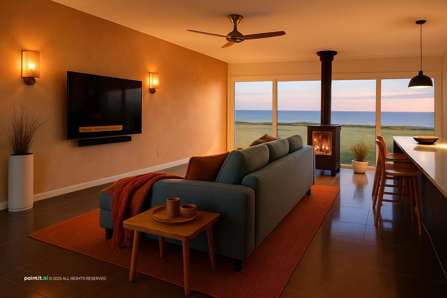 Rustic Burnt Orange Living Room: Design Inspiration | Paintit.ai - 27