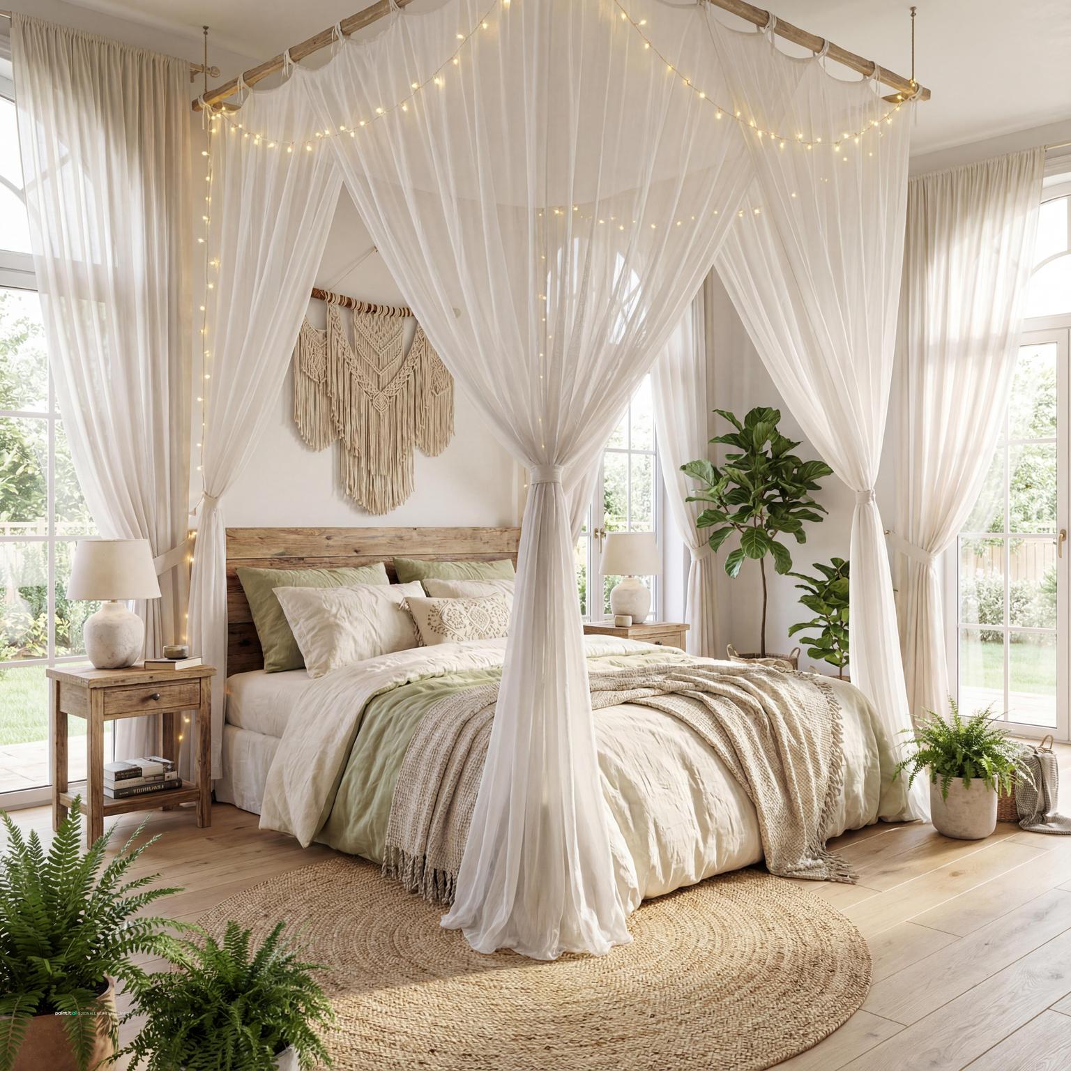 Boho-Chic Bedroom for Bohemian Style Interior Design Characteristics