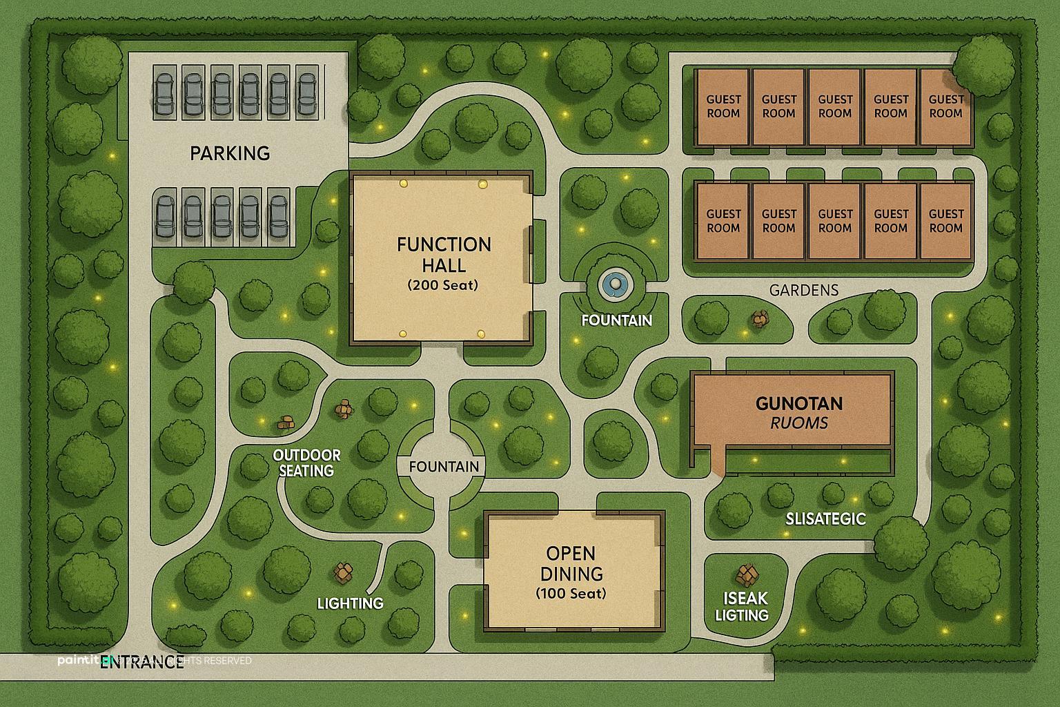 Small party hall interior design 1