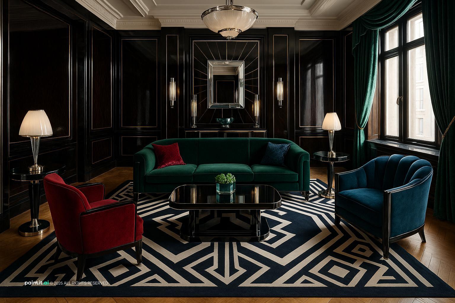 1930s Art Deco Living Room for 1930s Interior Design Style