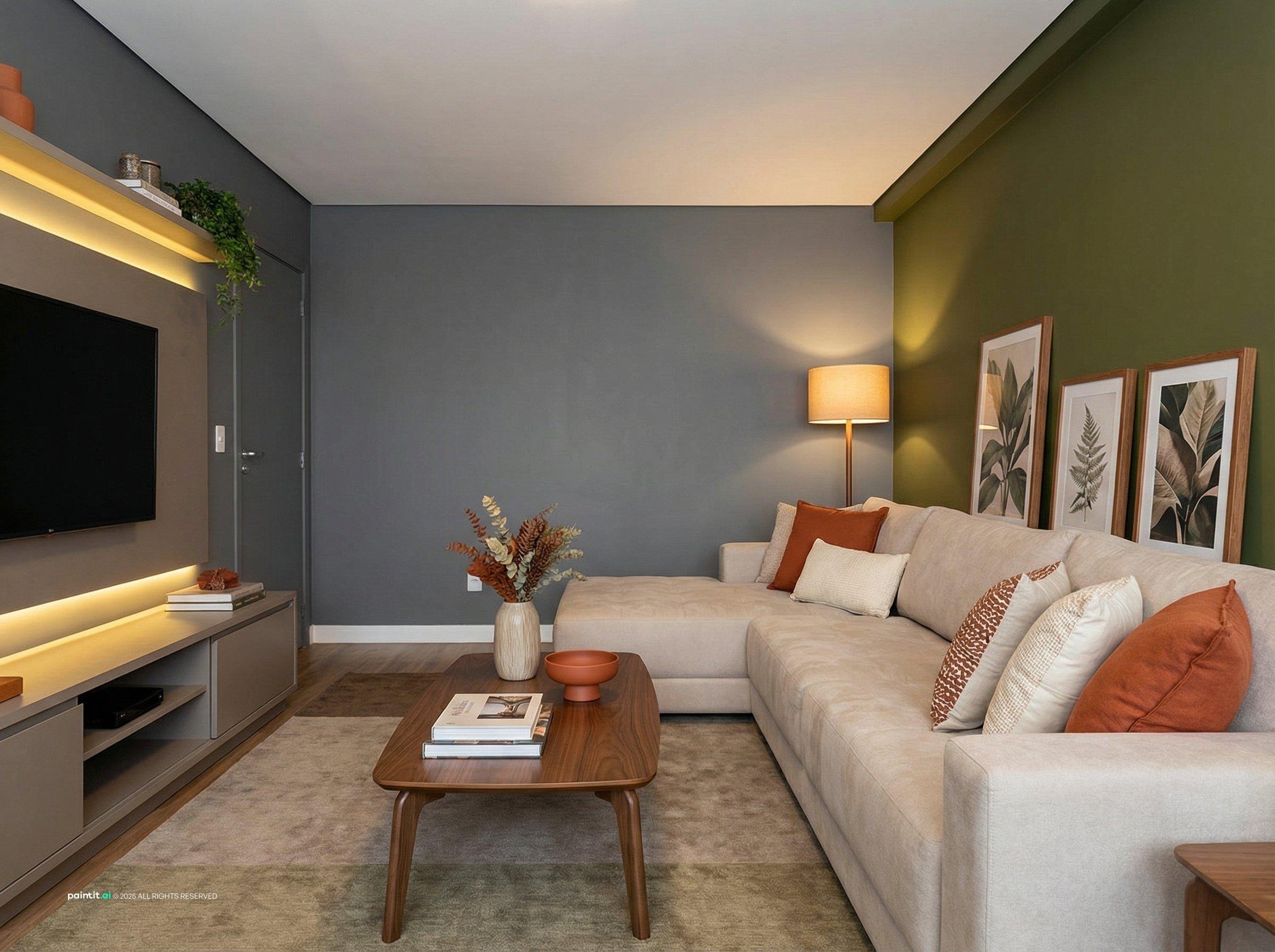 Rustic Burnt Orange Living Room: Design Inspiration | Paintit.ai - 25