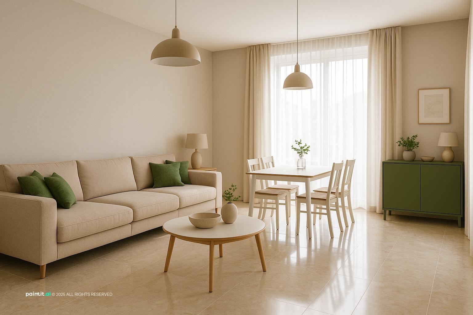 Living Room Trends 2026 with Soft Textiles and Plants and Greenery showing soft textiles, plants and greenery, layered neutrals for Living Room Trends 2...