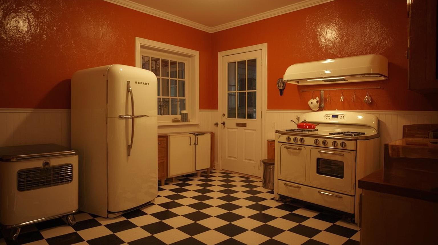 Retro Burnt Orange Walls