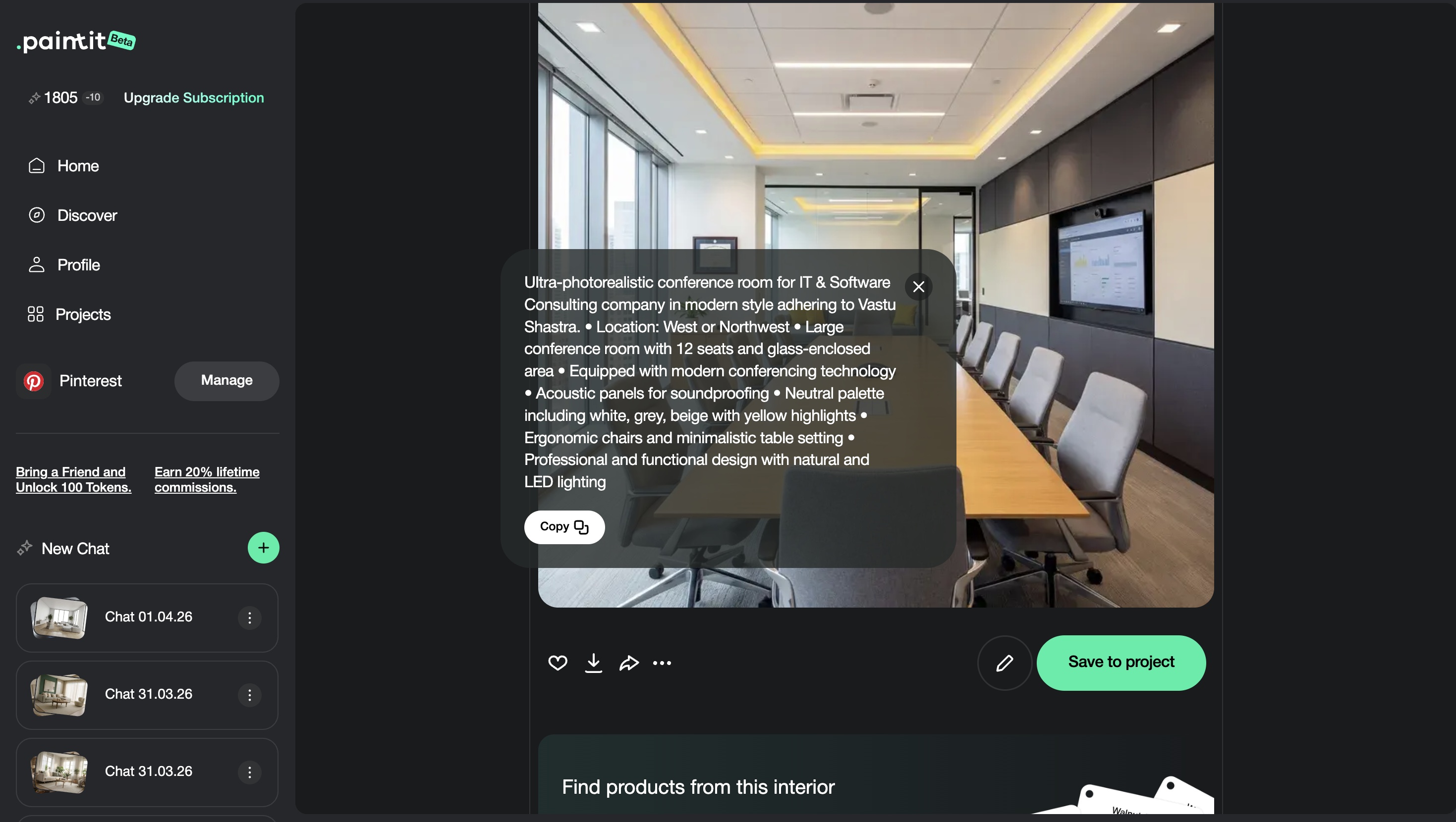 Commercial prompt cards paired with multiple business-space design directions