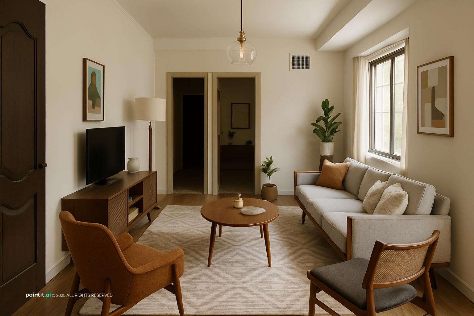 1960s Living Room: Mid-Century Modern Decor | Paintit.ai - 7