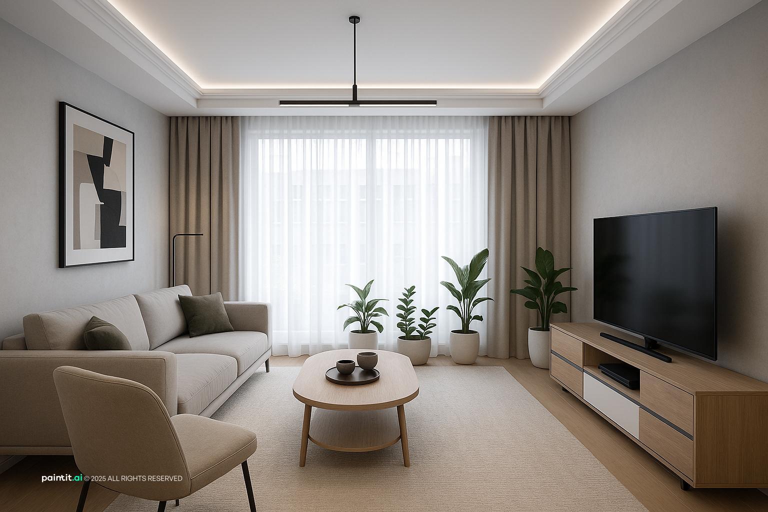 Small Zen Living Room - Design Concepts | Paintit.ai - 8