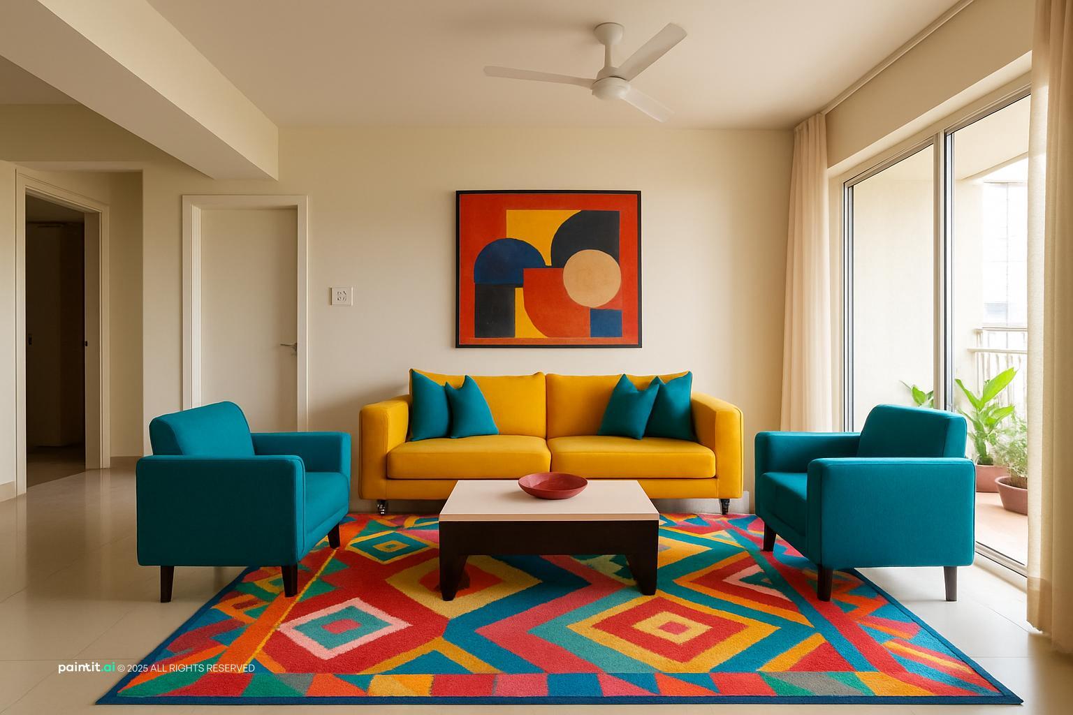 Yellow Living Room - Bright Decor Concepts | Paintit.ai - 19