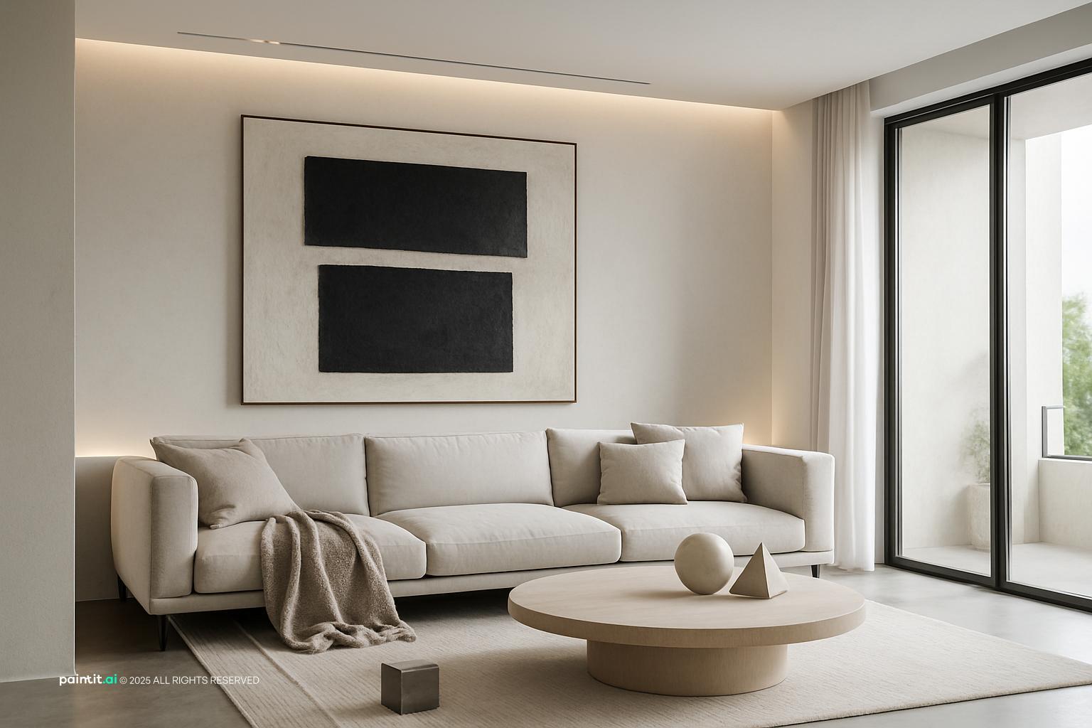 White Gold Living Room - Luxurious Decor Ideas | Paintit.ai - 34