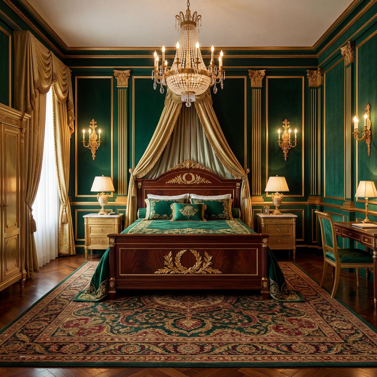 Luxurious Empire-Style Bedroom for Royal Style Interior Design
