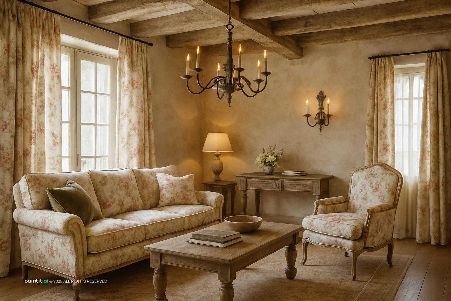 French Cottage Living Room - Chic Decor Ideas | Paintit.ai - 17