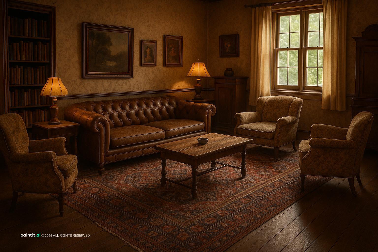 Small Vintage Living Room Ideas - Chic Design Inspiration | Paintit.ai - 16