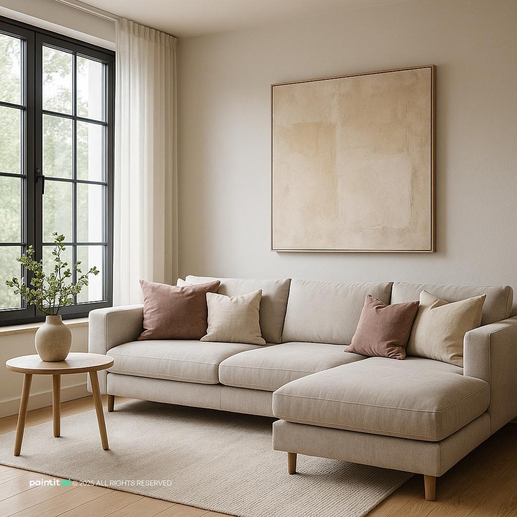 Zebra Shades Living Room - Modern Window Treatments | Paintit.ai - 33