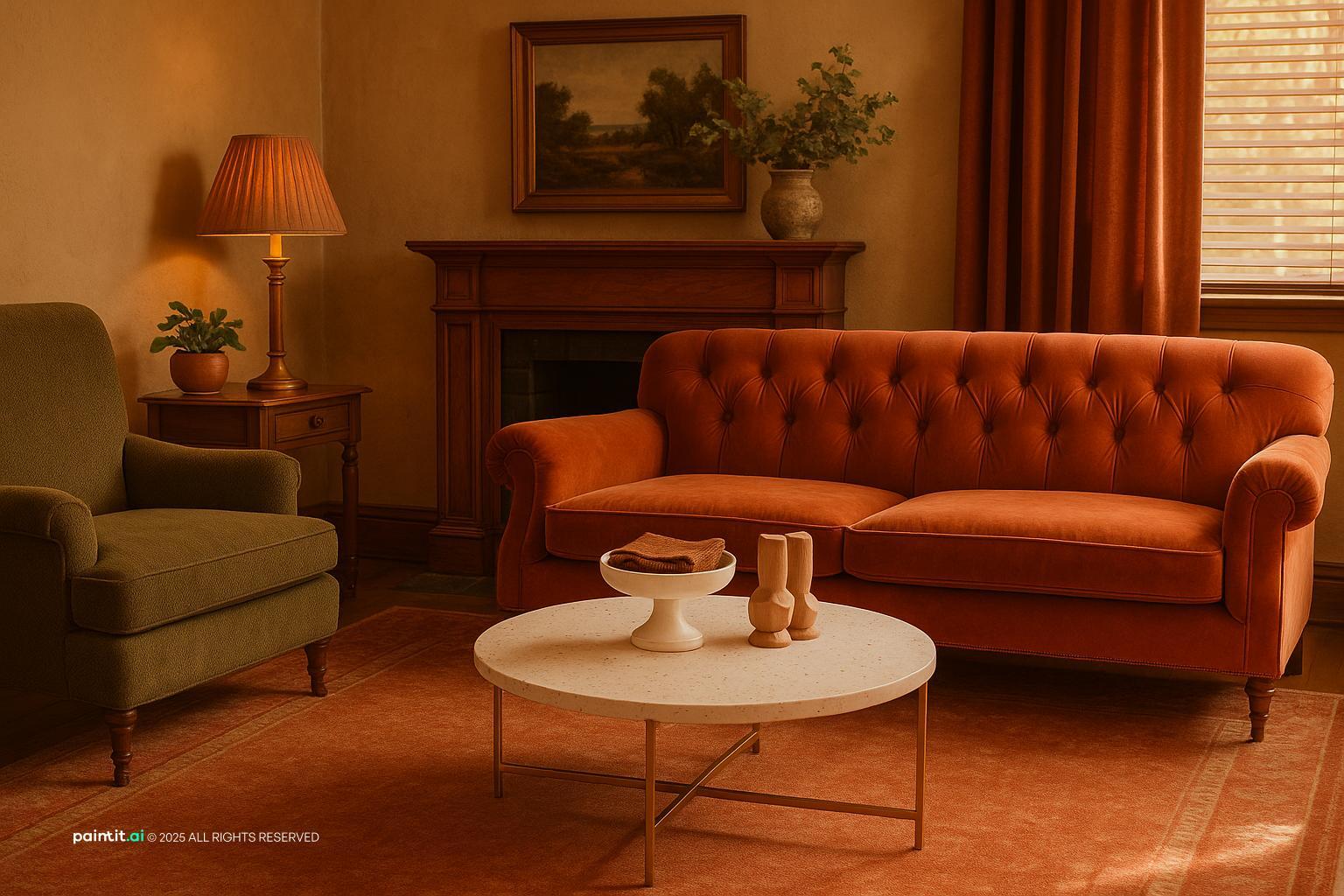 Vintage Victorian Dark Green Living Room: Elegant Decor Concepts | Paintit.ai - 24