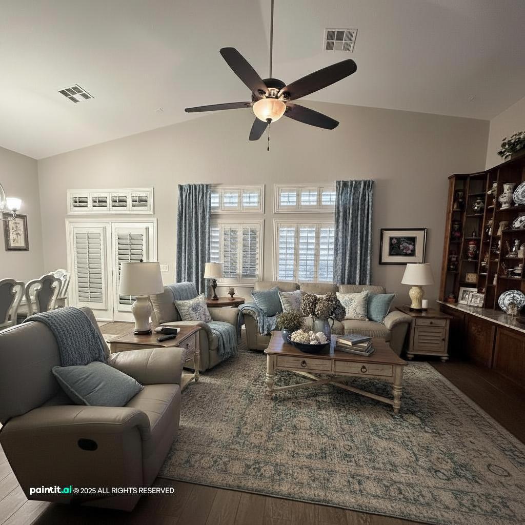 Contemporary Farmhouse Living Room: Decor Ideas | Paintit.ai - 23