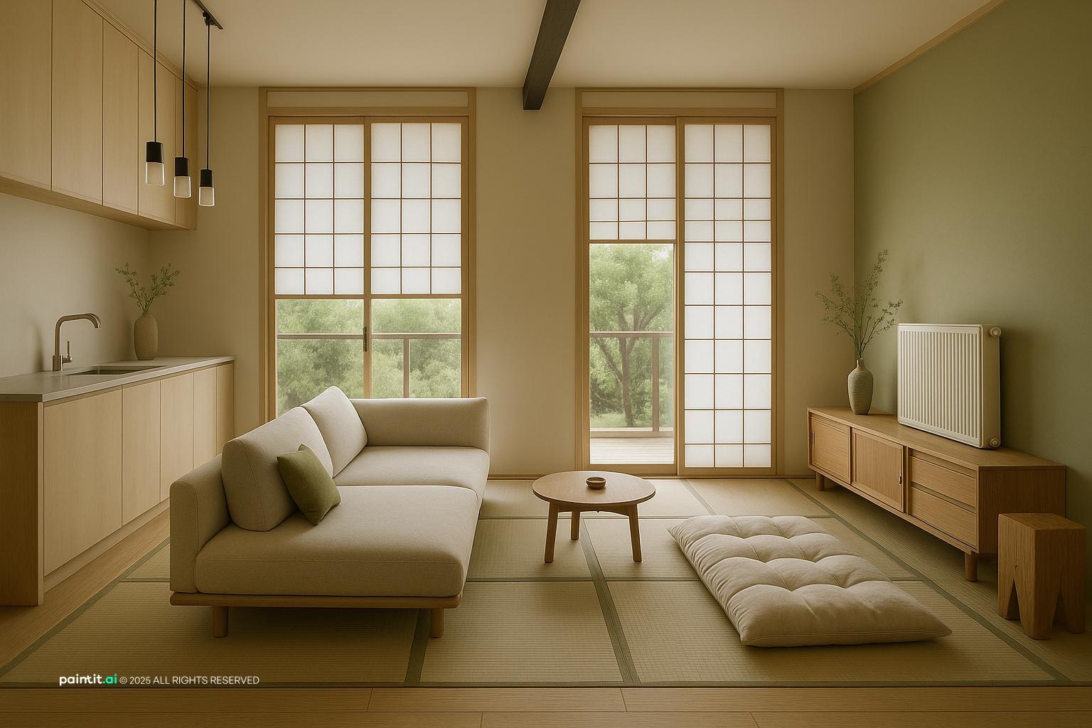 Japanese Living Room: Serene Interior Concepts | Paintit.ai - 24
