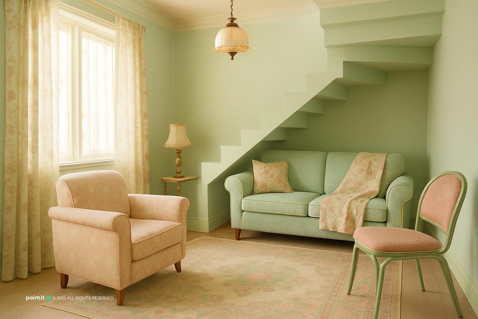 Vintage Pink Living Room - Interior Styling Guide | Paintit.ai - 21