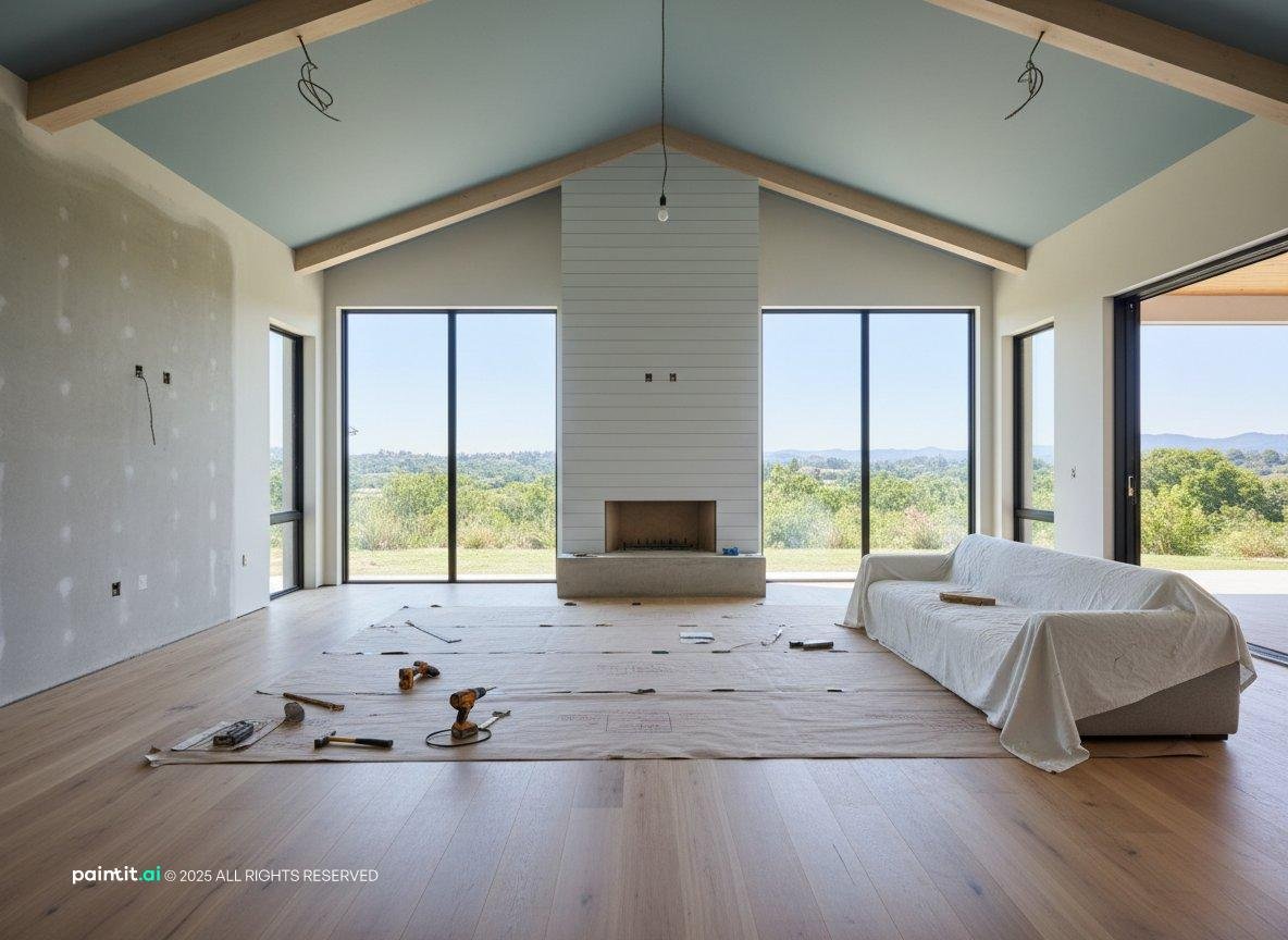 White Shiplap Living Room: Decor Inspiration | Paintit.ai - 9
