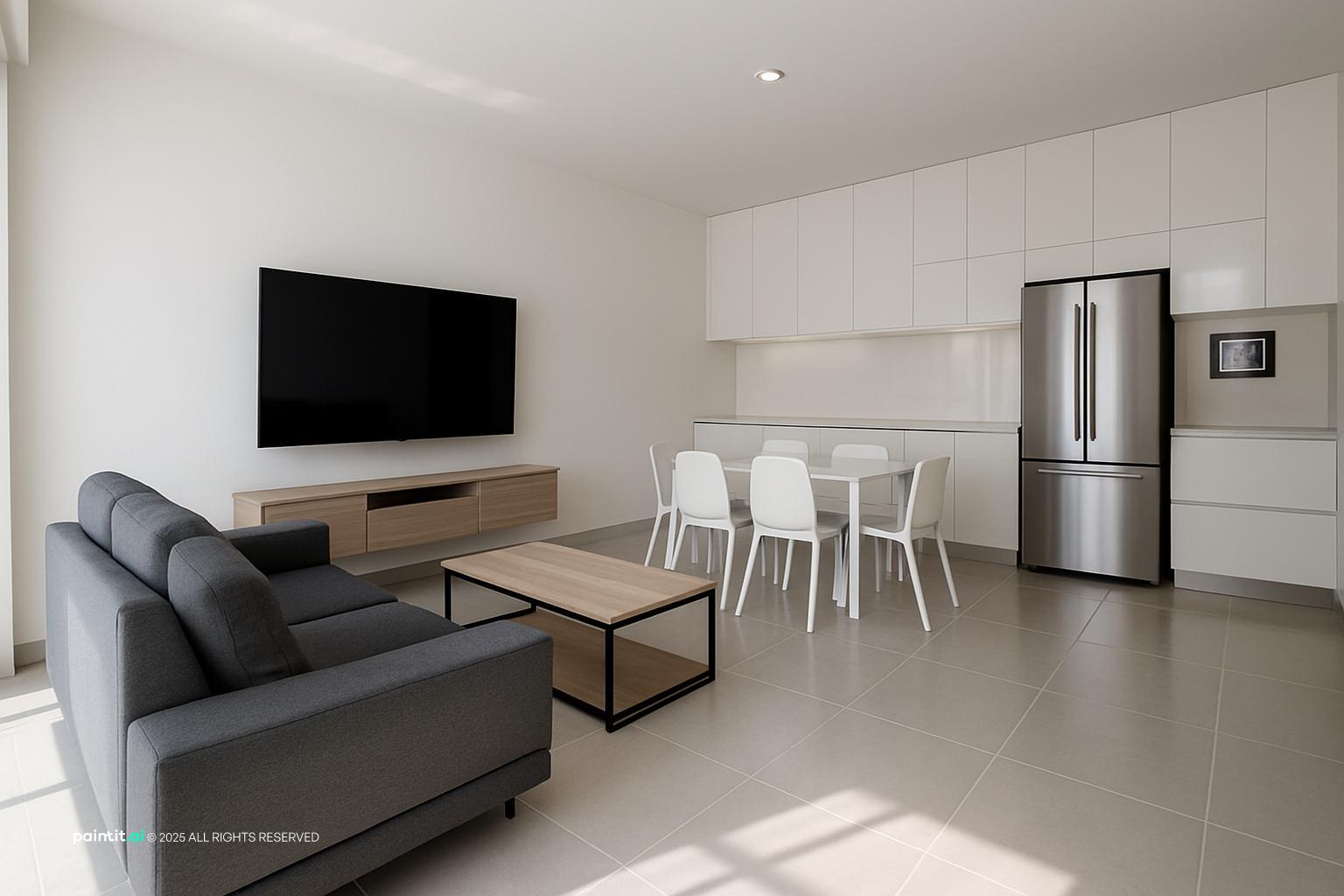 White Living Room With Black Trim - Elegant Interiors | Paintit.ai - 27