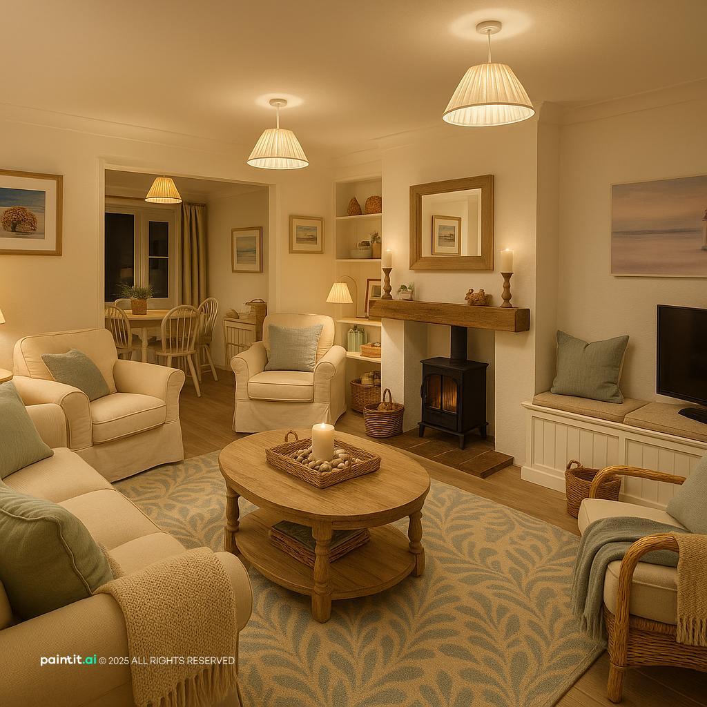 English Cottage Living Room - Charming Interior Styles | Paintit.ai - 12
