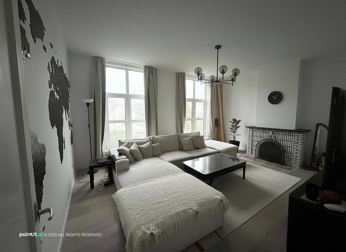 Zebra Shades Living Room - Modern Window Treatments | Paintit.ai - 27