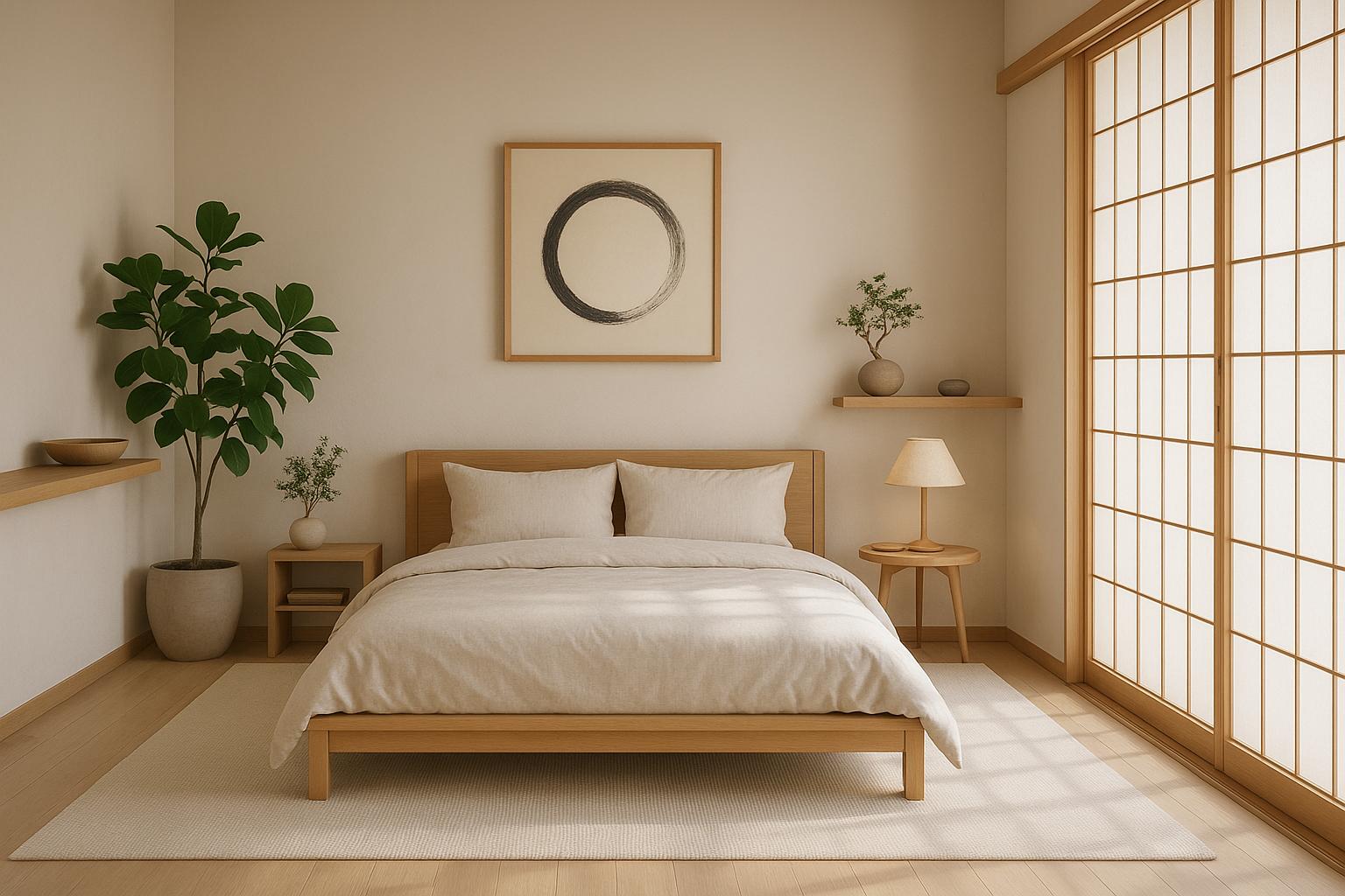 Calm Minimalist Bedroom for Muji Style Interior Design