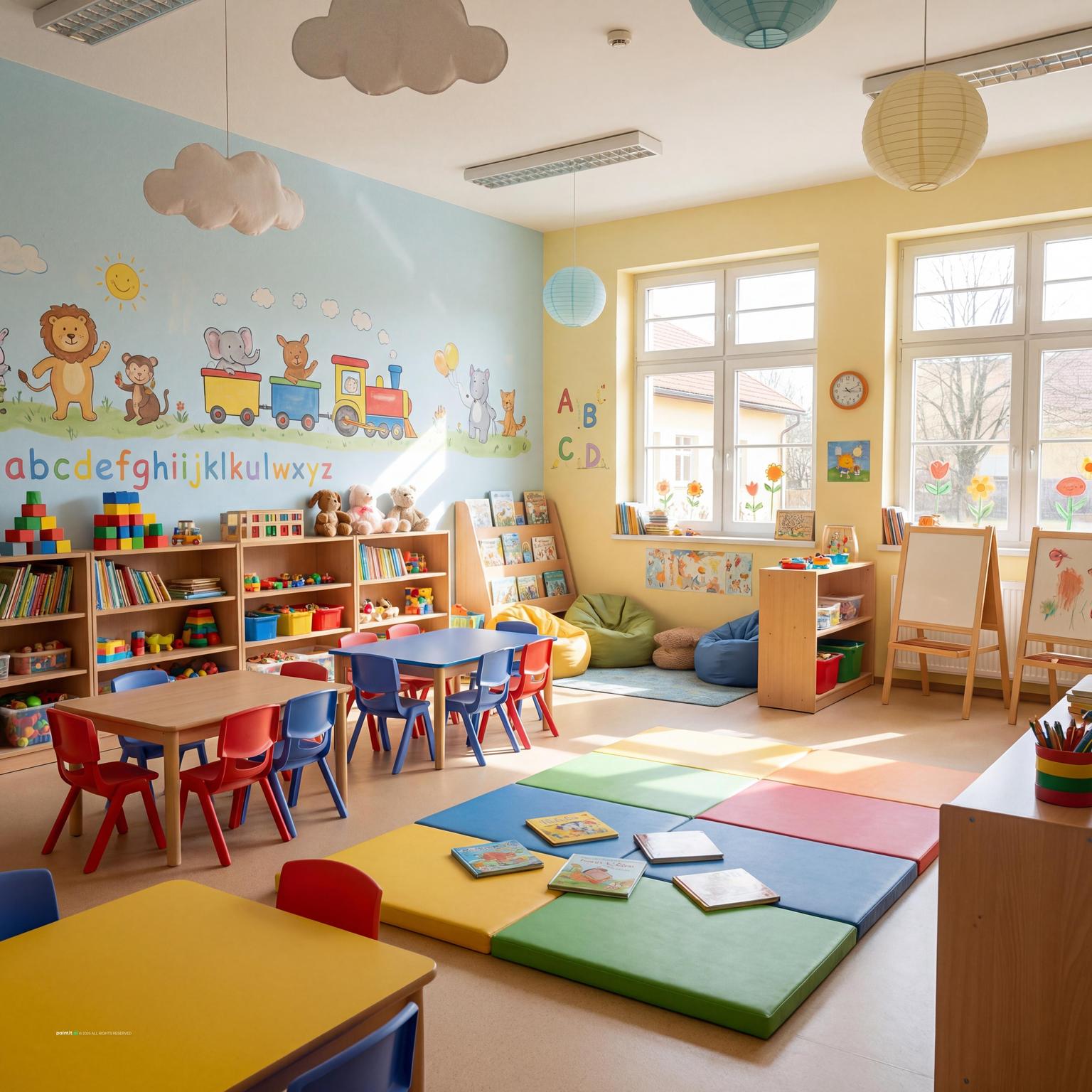 Preschool classroom interior design