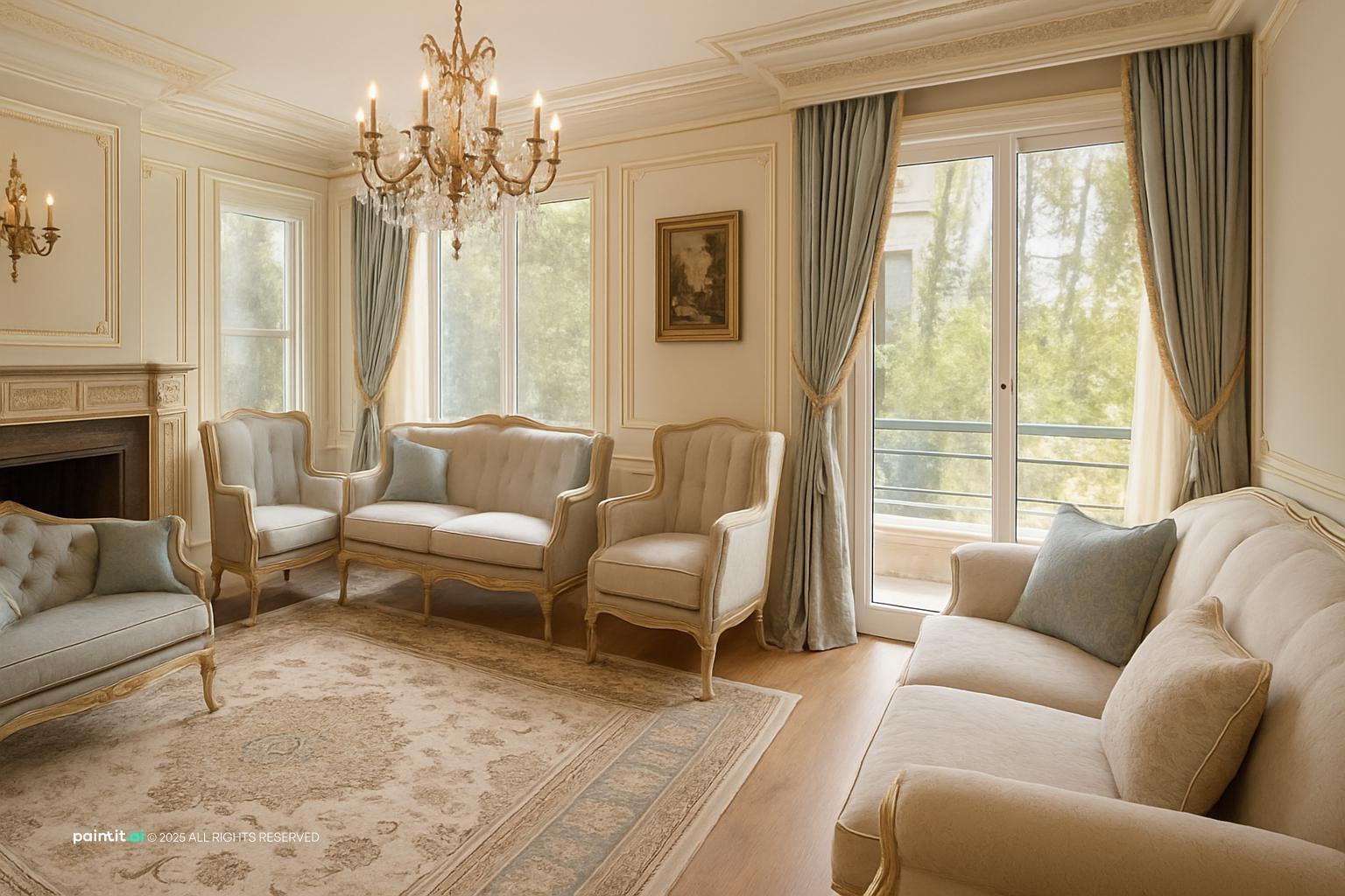 Luxury Neoclassical Living Room - Design Inspiration | Paintit.ai - 33