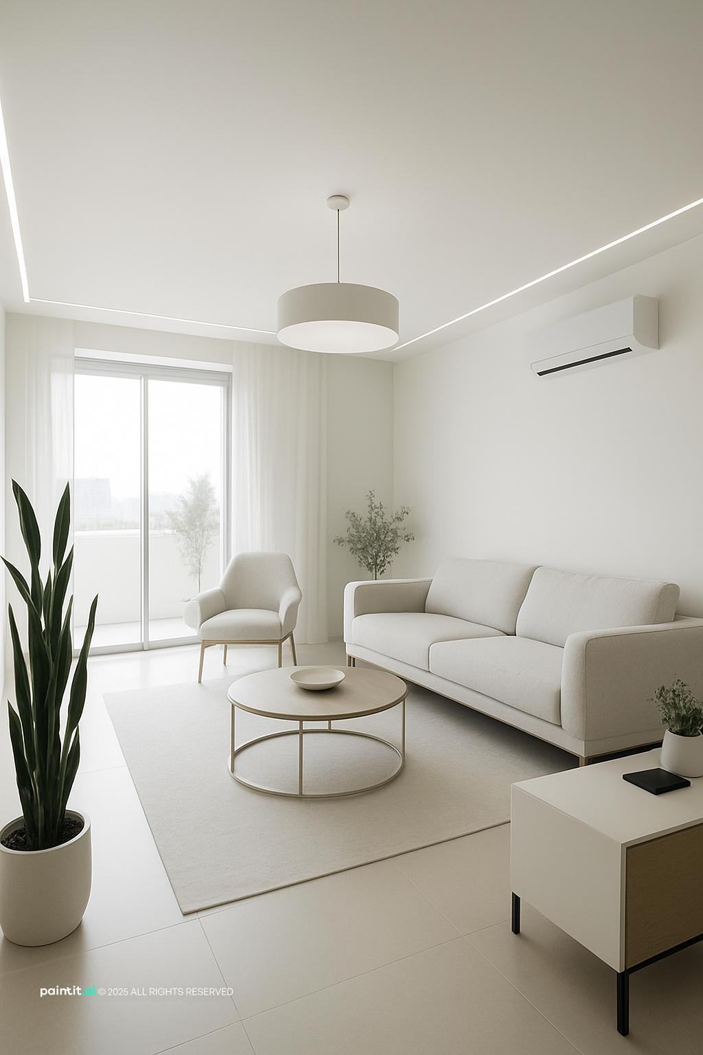 Zen Minimalist Living Room - Serene Interior Ideas | Paintit.ai - 10