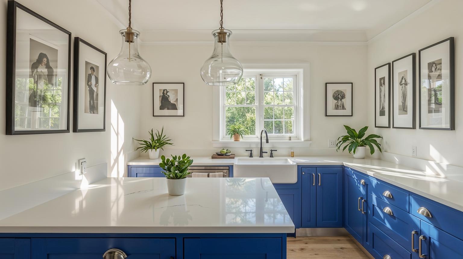 Light and Bright Royal Blue Kitchen Designs