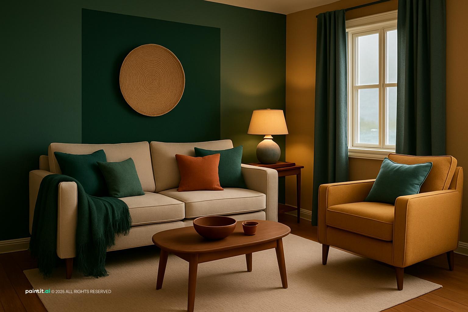 Yellow Living Room - Bright Decor Concepts | Paintit.ai - 12