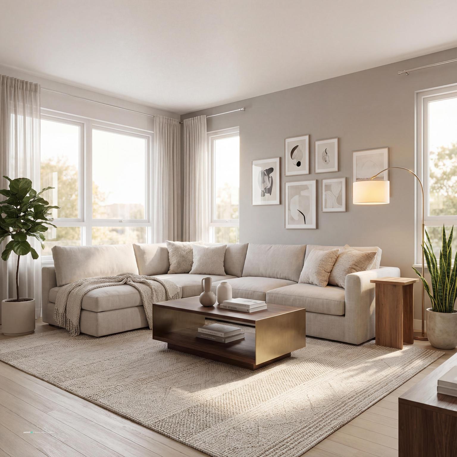 Elegant minimalist built-in living room inspiration, highlighting clean lines, concealed storage, and a tranquil, uncluttered environment.