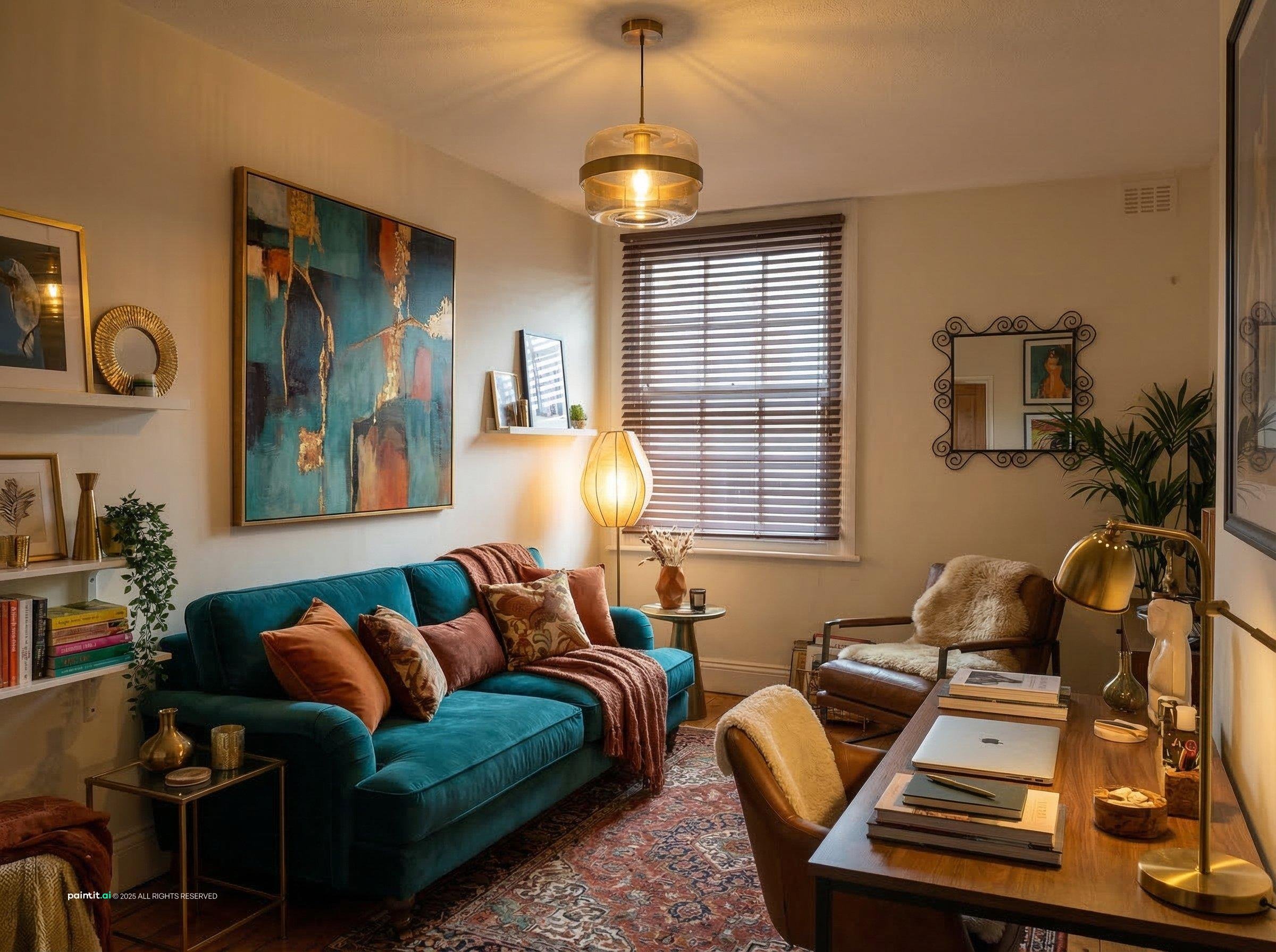 70s Orange Living Room - Design Inspiration | Paintit.ai - 13