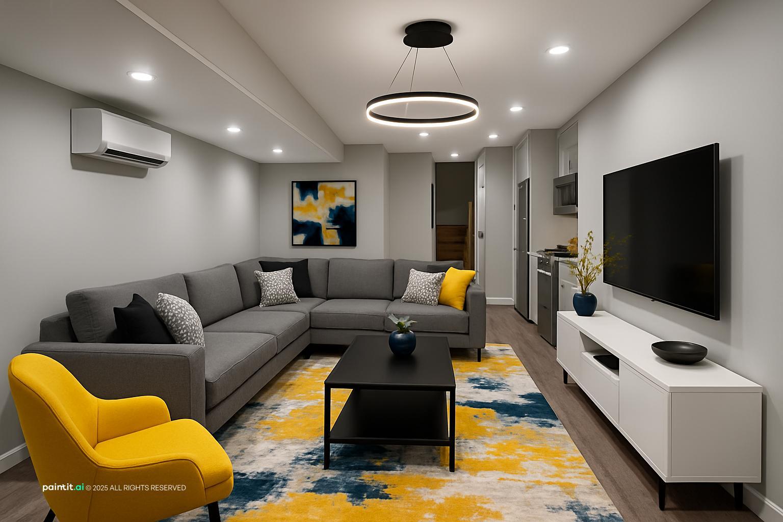 Yellow Black and White Living Room Ideas - Design Concepts | Paintit.ai - 38
