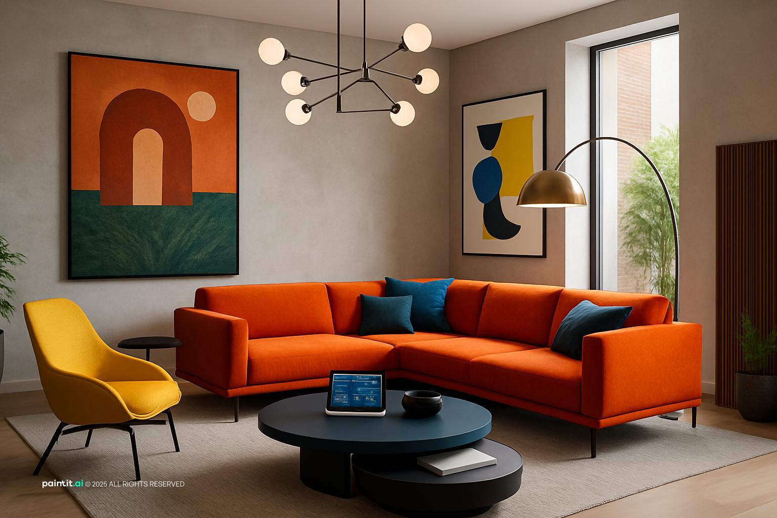 Workout Area in Living Room - Stylish Home Fitness Zones | Paintit.ai - 27