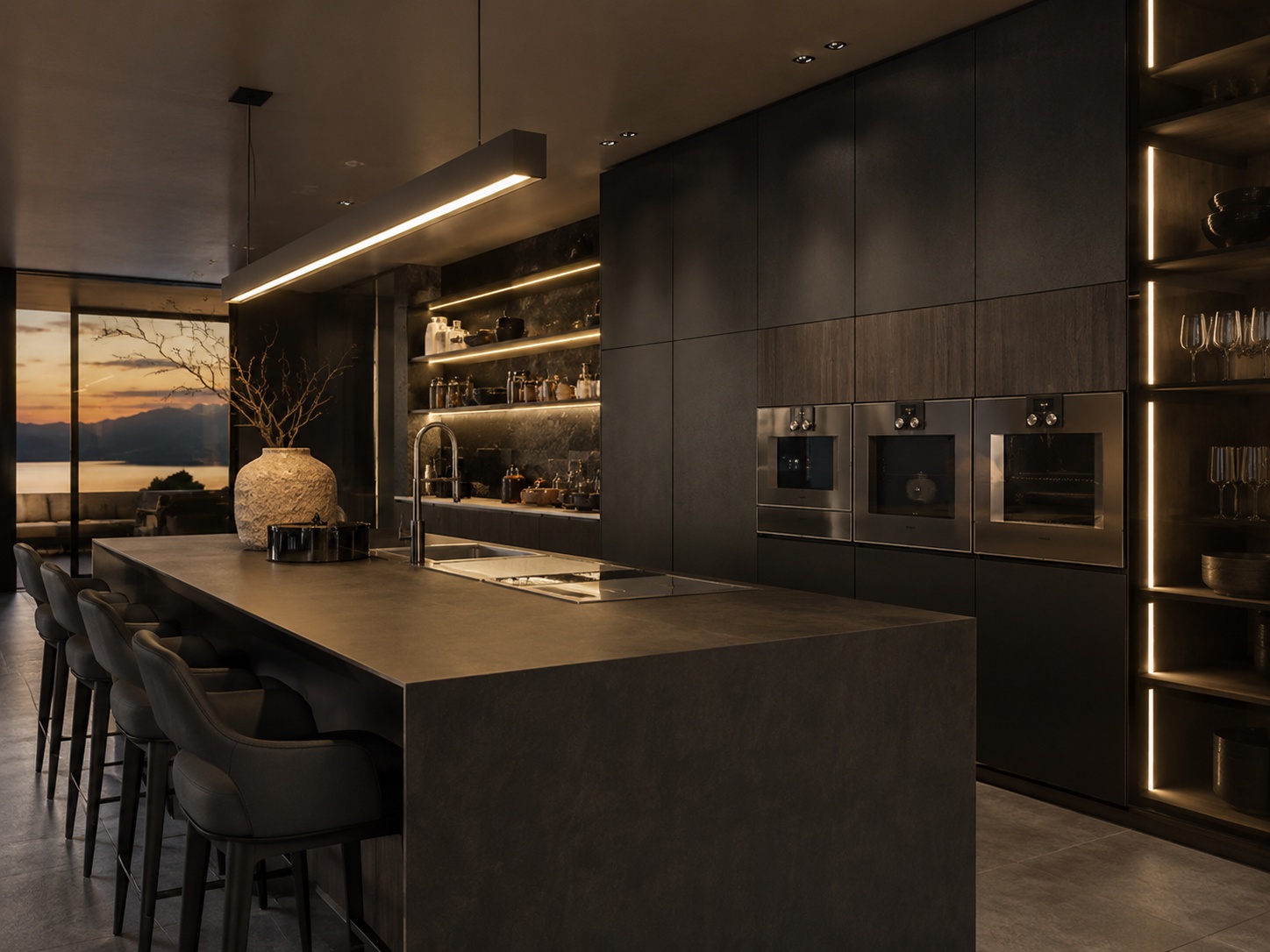 Educational comparison showing why kitchen realism depends on layout, cabinetry, and material logic
