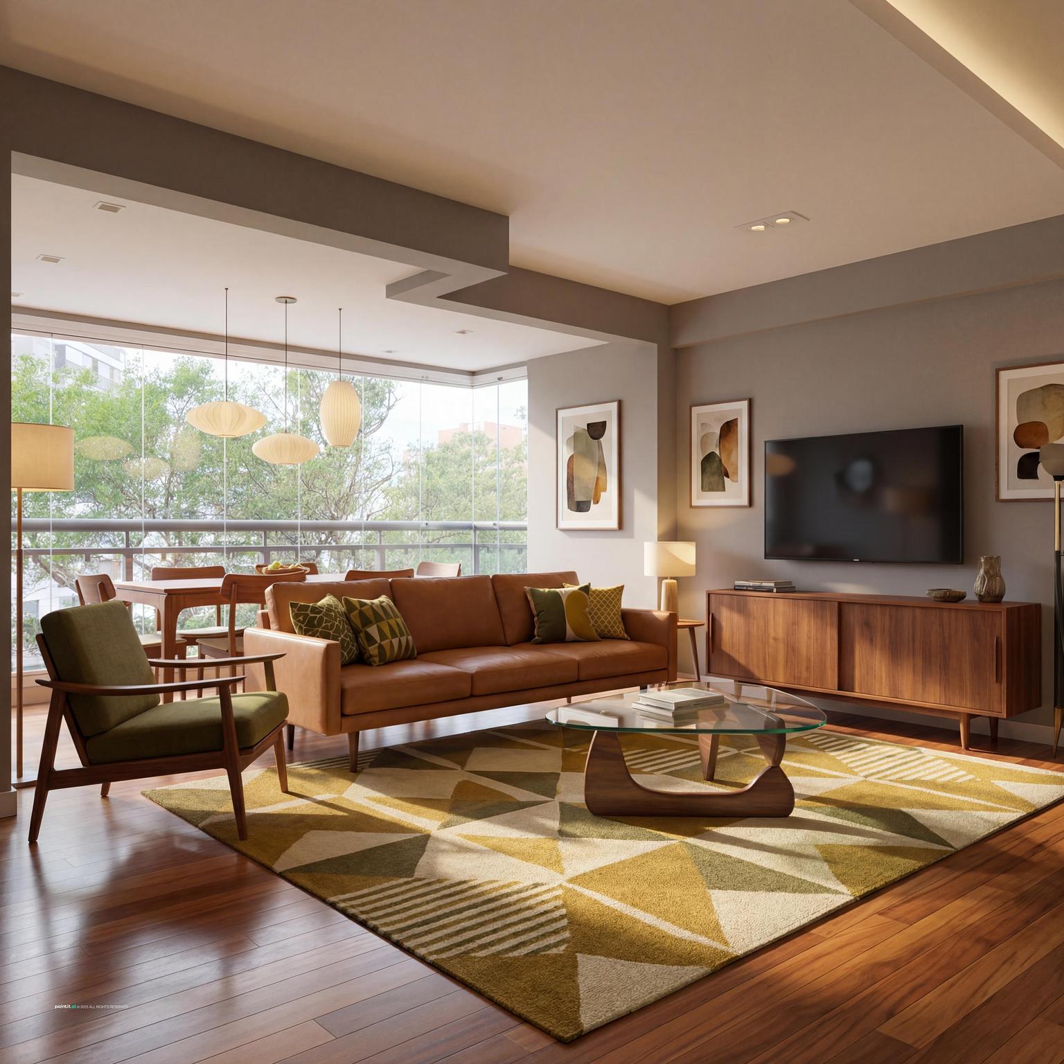 Green and Gold Living Room: Design Ideas | Paintit.ai - 15