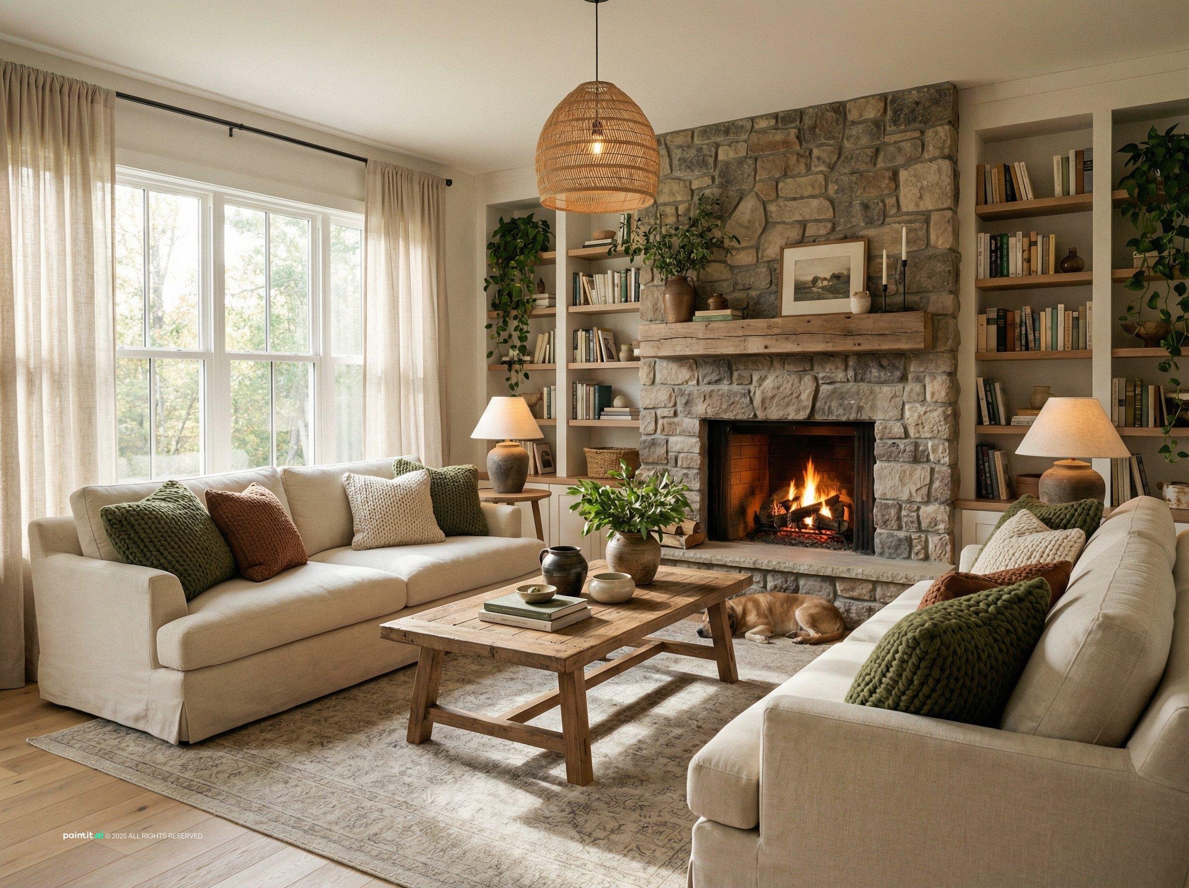English Cottage Living Room - Charming Interior Styles | Paintit.ai - 28