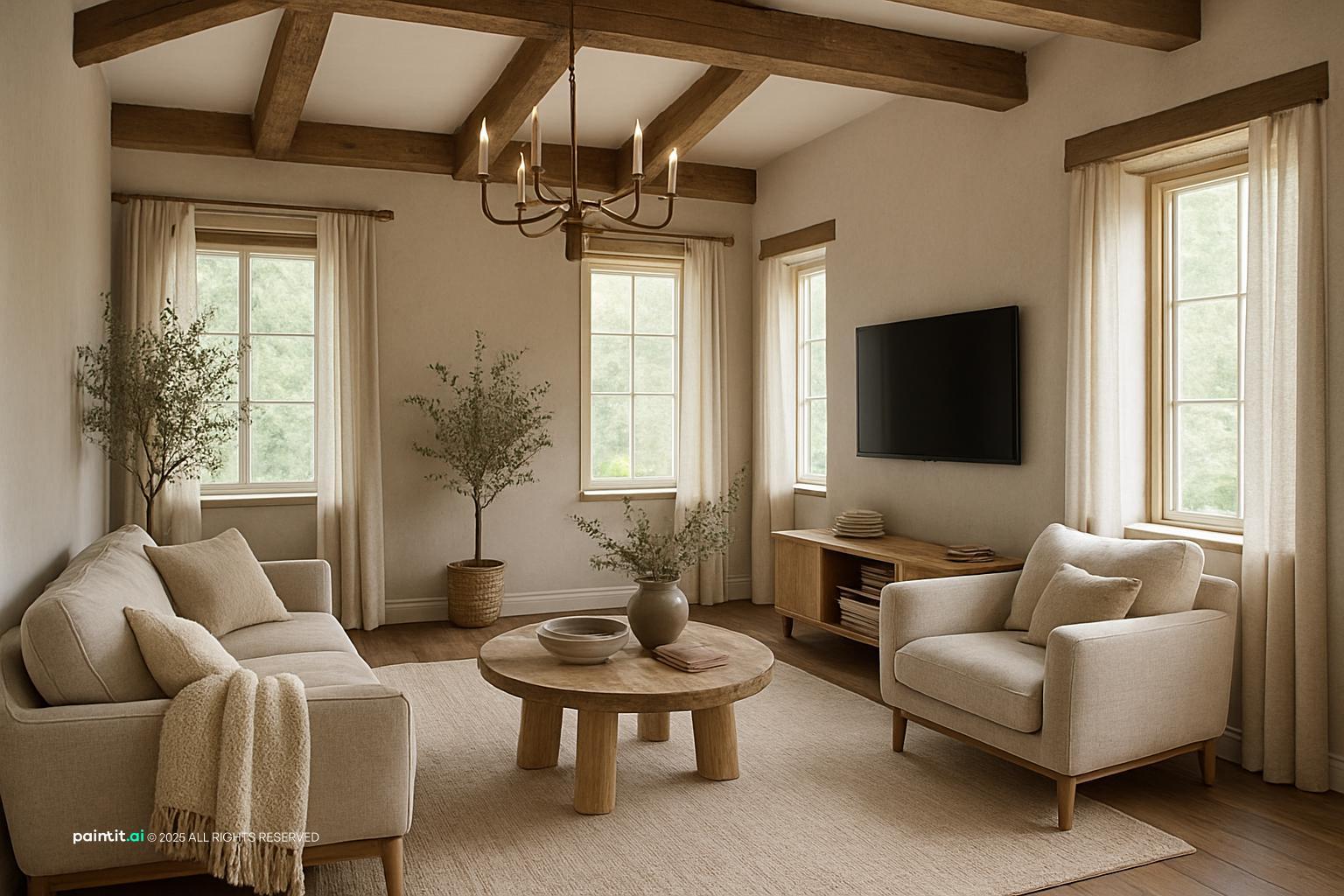 Rustic Scandinavian Living Room - Design Concepts | Paintit.ai - 1