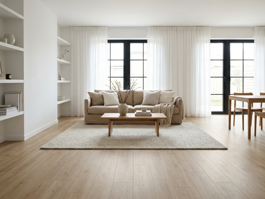 Straight Lay in Light Oak