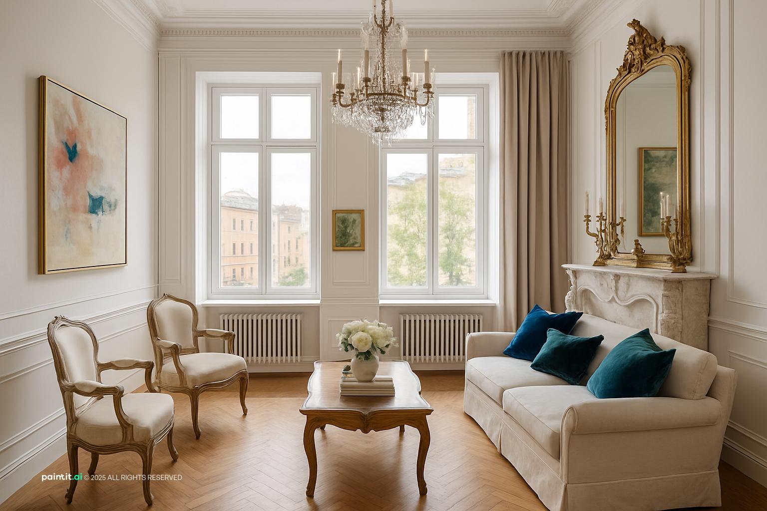 French Living Room - Elegant Design Ideas | Paintit.ai - 19