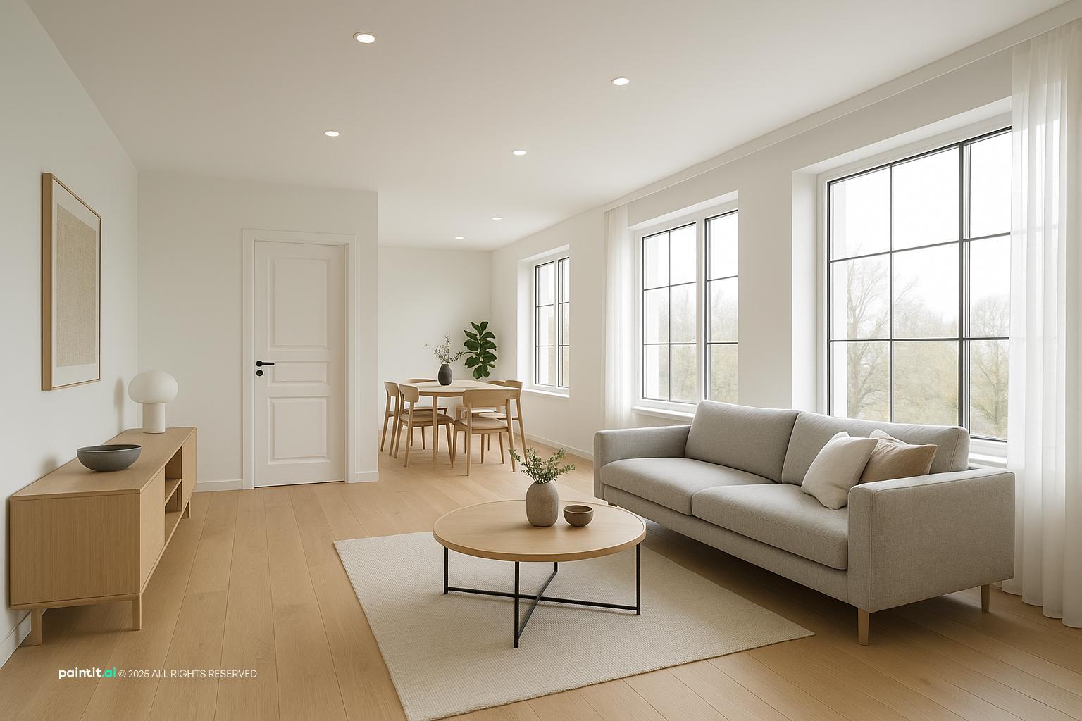 White Floors Living Room - Elegant Interior Design | Paintit.ai - 32