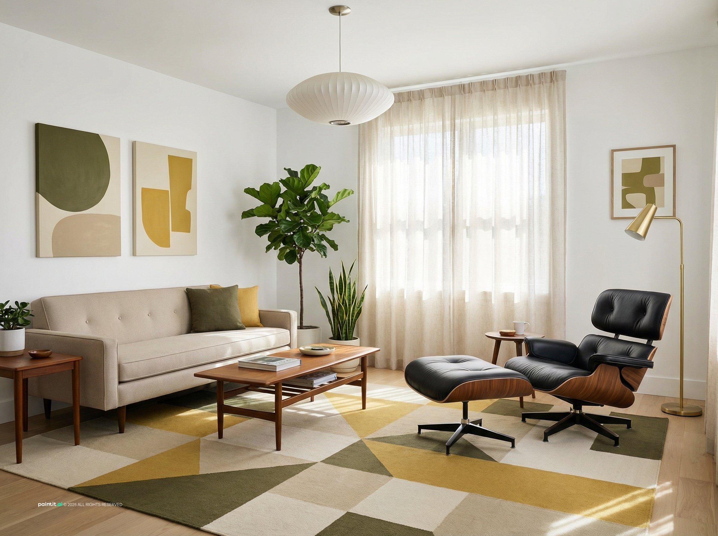 Green and Gold Living Room: Design Ideas | Paintit.ai - 18