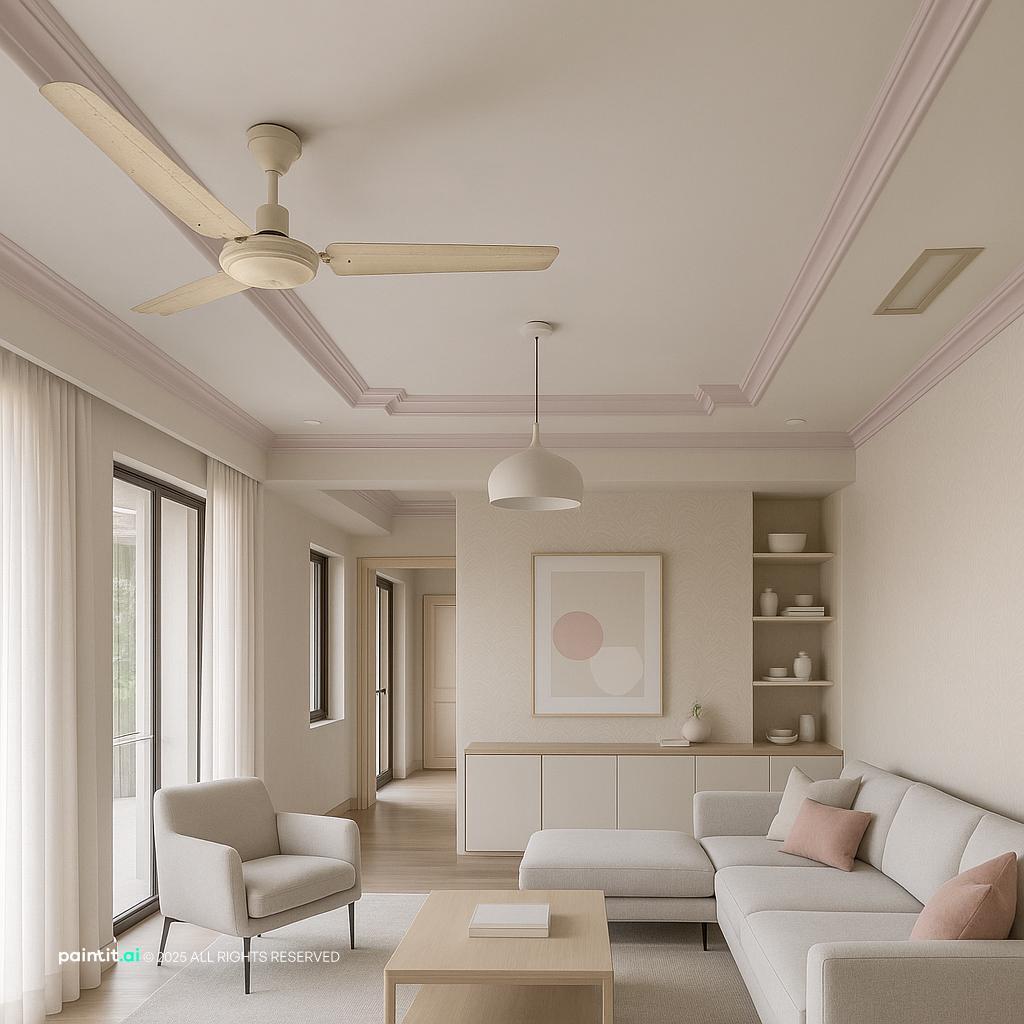 Light Pink Living Room - Design Inspiration | Paintit.ai - 11