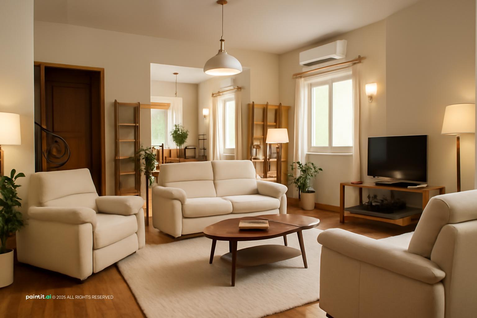 Rustic Scandinavian Living Room - Design Concepts | Paintit.ai - 27