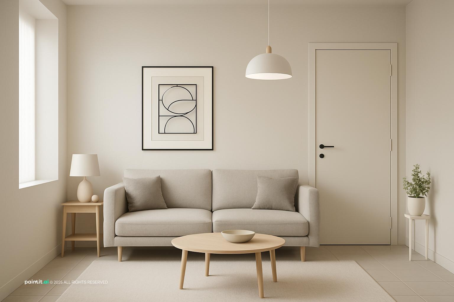 Worldly Gray Living Room: Sophisticated Interior Design | Paintit.ai - 15